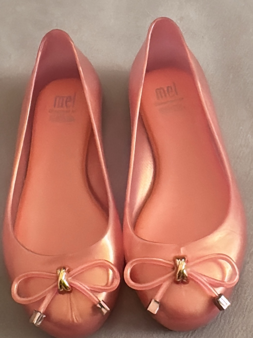 Mini Melissa Pink Sweet Love Ballerina Flats